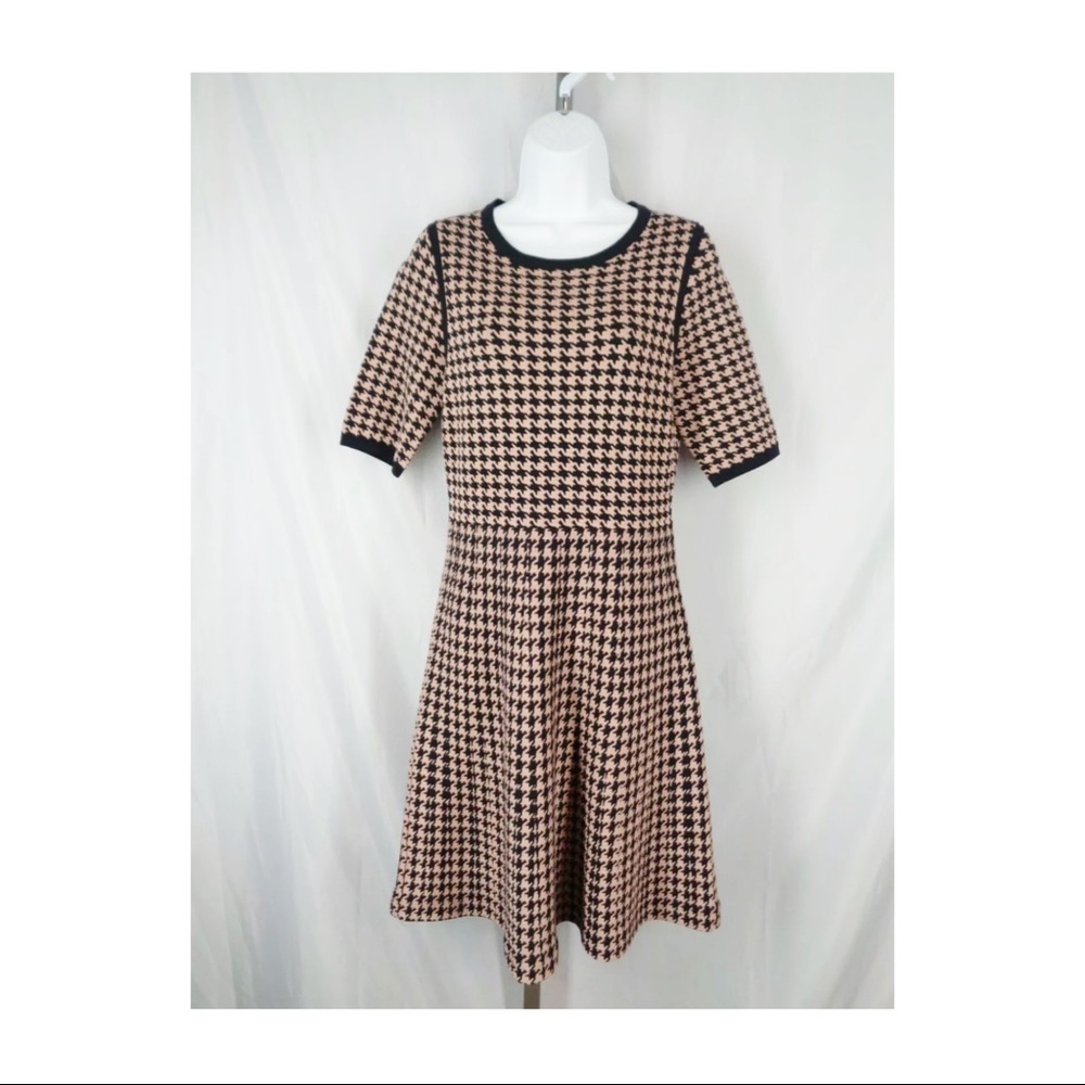 Ann Taylor Houndstooth Dress Sz M - Picture 4 of 8